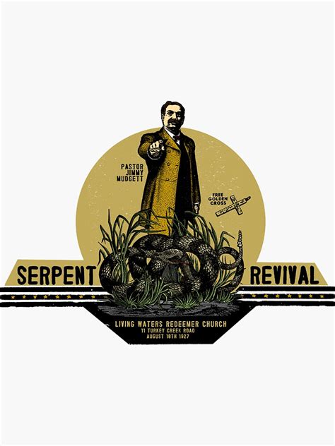 Vintage Church Serpent Revival Sticker By Alardokoth Redbubble