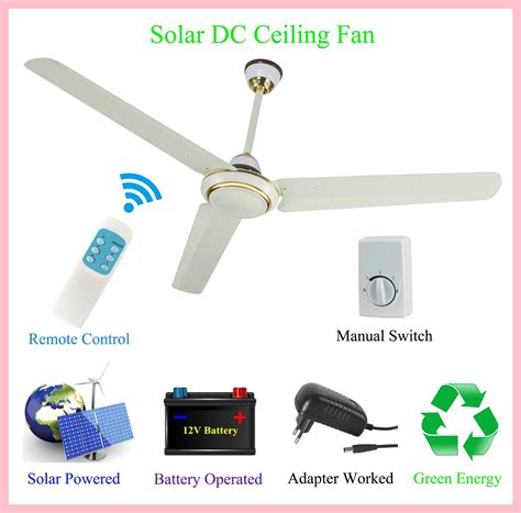 42w 350rpm Super Strong Wind Solar Operated And Dc12v Battery Powered Ceiling Fan China Dc