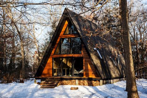 Take A Retreat To This Scandinavian Modern A Frame Cabin In The Middle