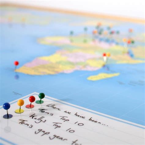 Wall Map Personalised World Traveller Map