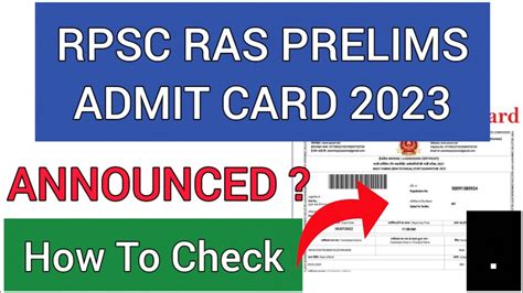 Rpsc Ras Admit Card 2023 How To Check Ras Admit Card 2023 Youtube
