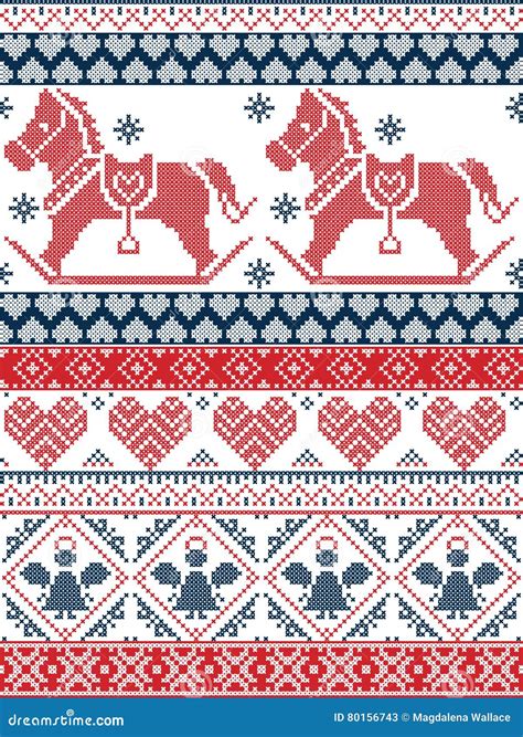 N Printed Textile Style And Inspired By Norwegian Christmas And Festive
