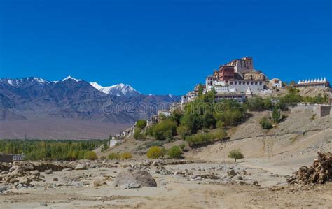 Jammu Kashmir And Ladakh Blue Skies And White Mountains Stock Image