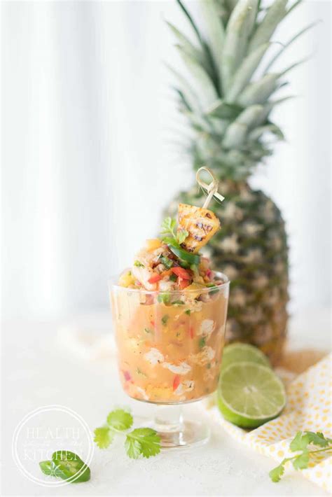 Shrimp cocktail is fine, but when i want something special, i like to have my zesty lime shrimp ceviche style! Grilled Pineapple Shrimp Ceviche - Health Starts in the Kitchen