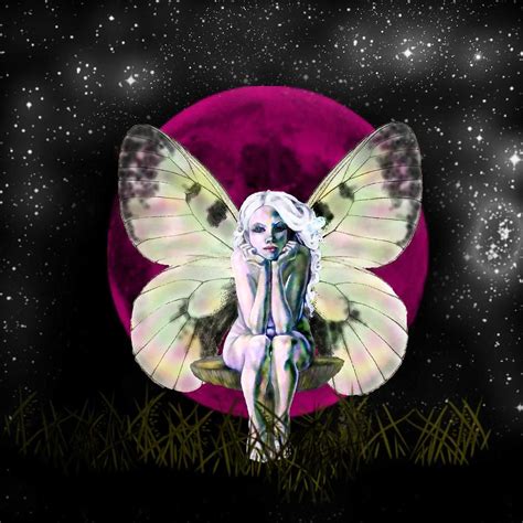 Pink Moon Fairy Digital Art By Diana Shively Fine Art America