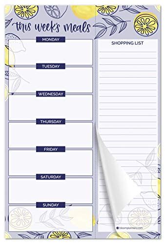 Buy Bloom Daily Planners Weekly Magnetic Meal Planning Pad For Fridge