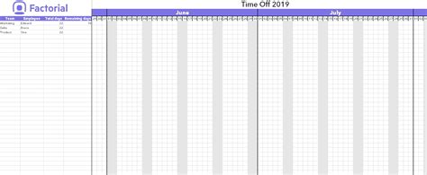 Monthly Time Off Schedule Calendar Template Calendar Template 2020