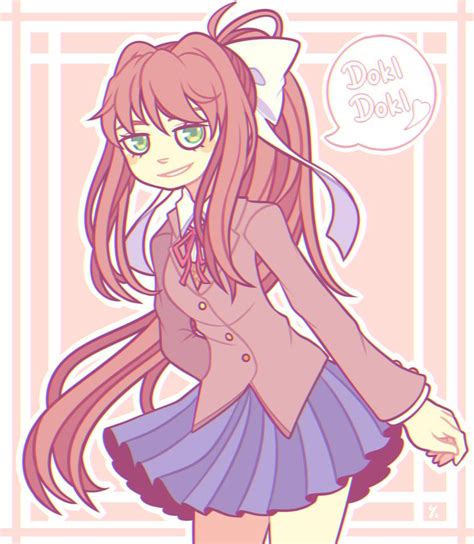 Monika By Yatsunote On Deviantart Literature Club Character