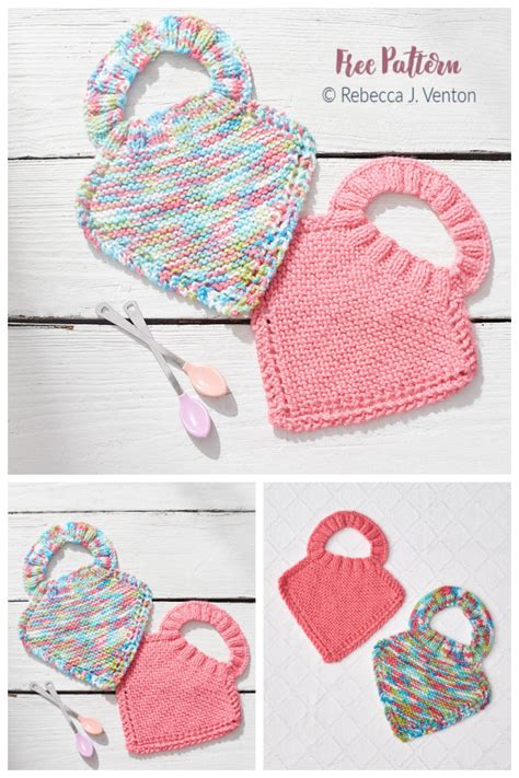 Easy Baby Bib Free Knitting Patterns Knitting Pattern Baby Bibs