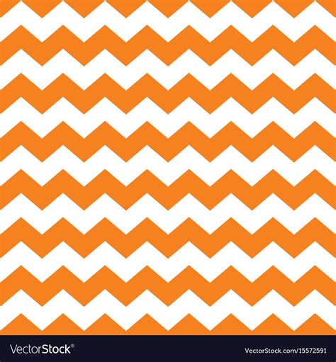Tile Chevron Pattern With Orange And White Zig Zag