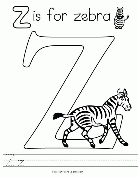 Letter Z Coloring Pages - Coloring Home