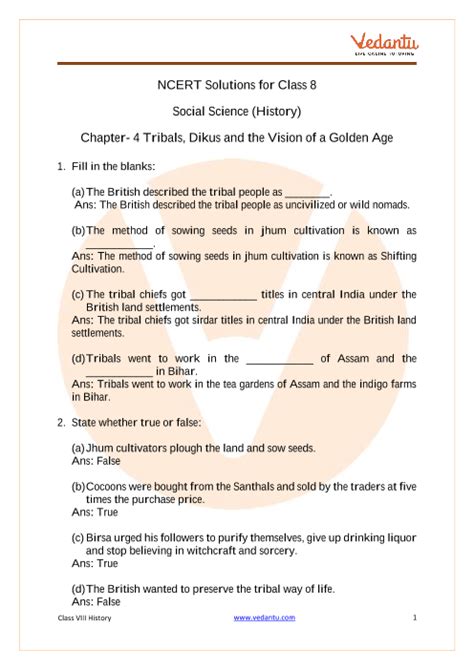 Ncert Solutions For Class 8 Social Science History Our Pasts 3 Chapter 4