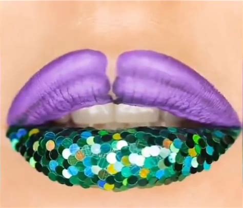Little Mermaid Lipstick Lip Art National Lipstick Day Makeup Art