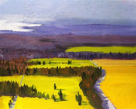 Aerial View Landscape Oil Painting Original Etsy Oil Painting