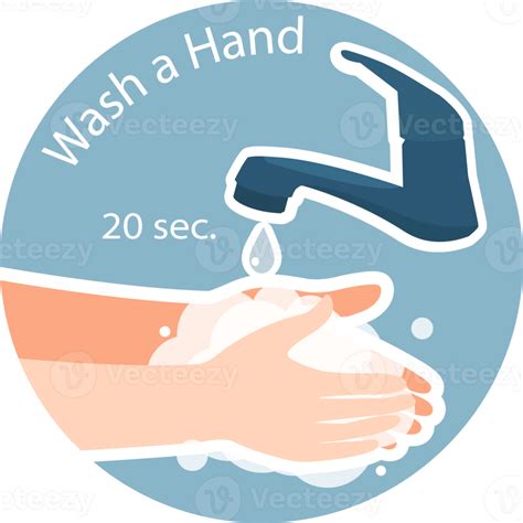 Wash A Hand Flat Icon Png 19841395 Png