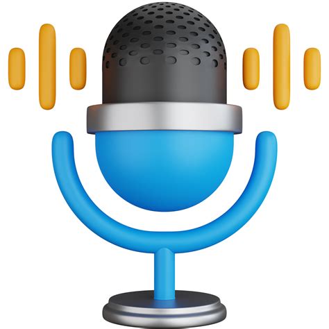 Free 3d Icon Illustration Podcast Microphone With Sound Waves 22679504