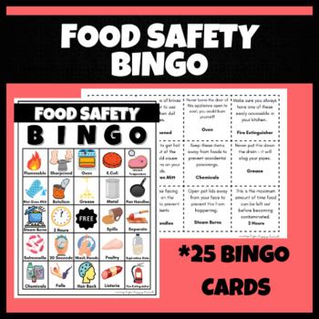 Food Safety Sanitation Bingo Fcs Facs Cooking By Messy Life Happy Heart
