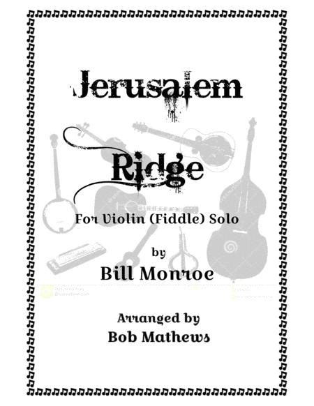 Jerusalem Ridge By Bill Monroe Digital Sheet Music For Score And