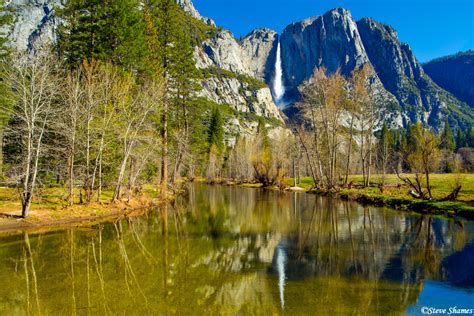 Waterfall Reflection Yosemite National Park Steve Shames Photo Gallery