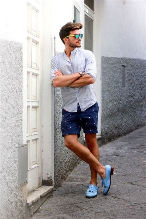20 Stylish Mens Outfits Combinations With Shorts Summer Style