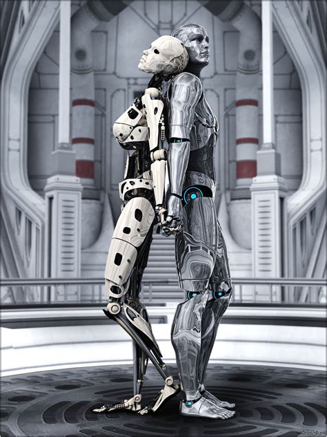 Future Robots Androids Cyborg Couple By Sedorrr On Deviantart