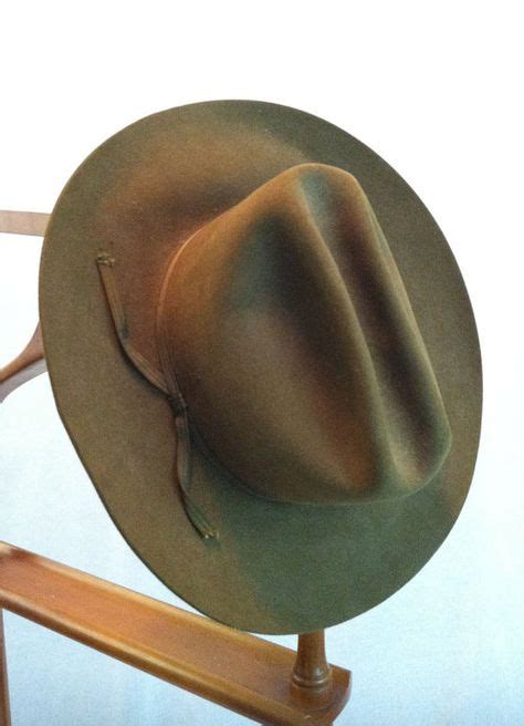 Vintage Men S Brown Stetson X Beaver Felt Hat Indiana Jones Western