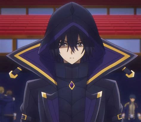 An Anime Character With Black Hair Wearing A Hoodie And Standing In