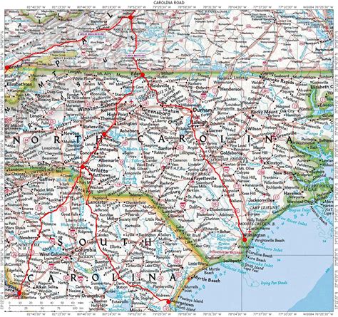 Road Map Of North Carolina And Virginia Secretmuseum Gambaran