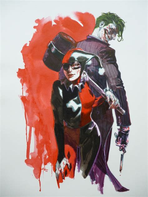 Harley Quinn And Joker In David Rollems Gabriele Dell Otto Comic Art