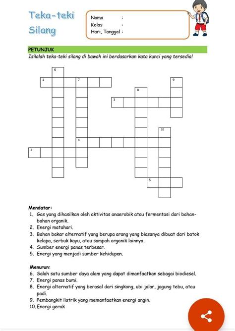 15 Kunci Jawaban Teka Teki Silang Tentang Energi Alternatif - evofff LOL
