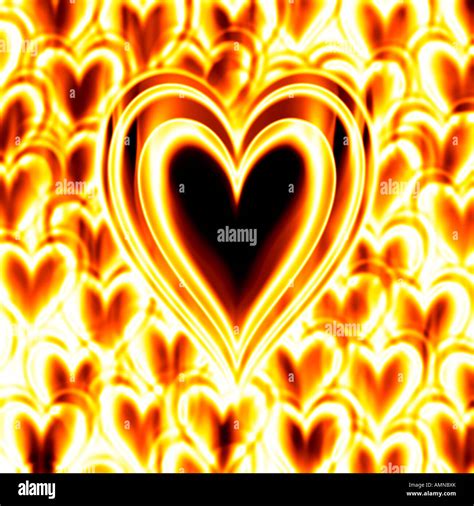 Corazón De Fuego Para Simbolizar La Pasión Y El Amor Ardiente