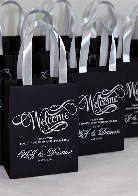 25 Elegant Wedding Welcome Bags For Favor For Guests Etsy Wedding