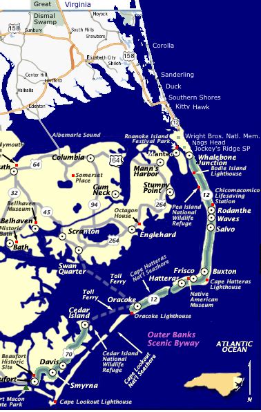 Outer Banks Beach Driving Map