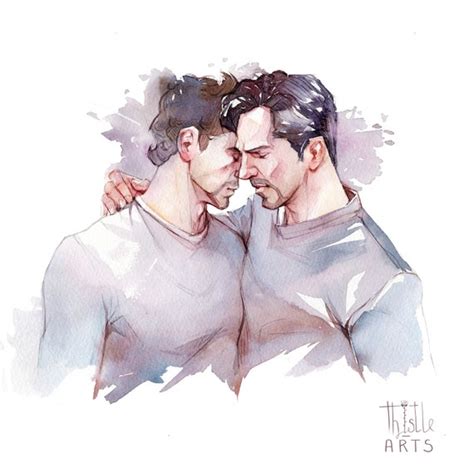 Im With You Gay Romantic Watercolor Art Print T For Etsy