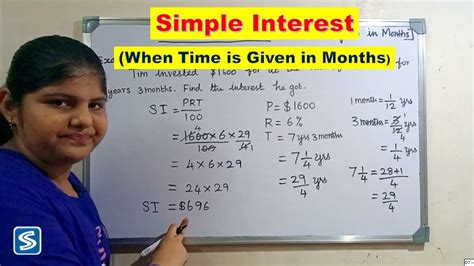How To Find Simple Interest When Time Period Is Given In Months