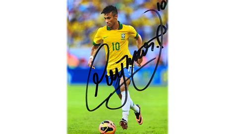 neymar signed photograph charitystars