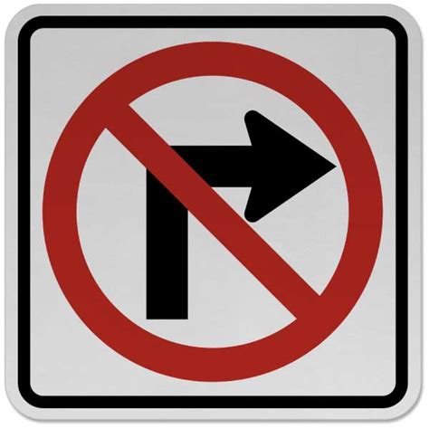No Right Turn Sign R3 1 Shop Now W Fast Shipping