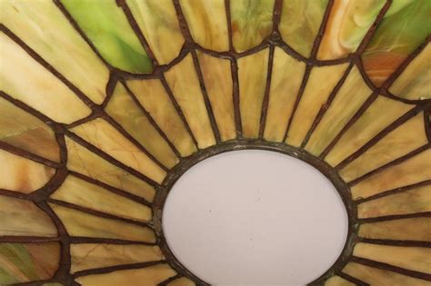 Lot 172 Art Nouveau Leaded Glass Lamp Multicolored Flowers Case Auctions