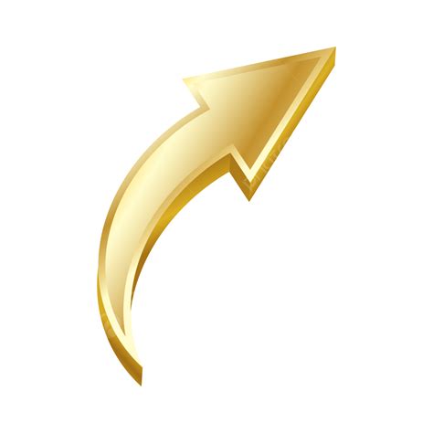 Pointing Right Vector Png Images Arrow Pointing Top Right Golden