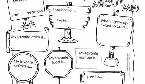 a black and white drawing of various signs with words about me written