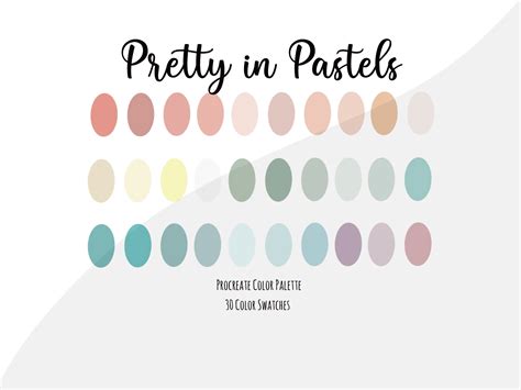Pretty In Pastels Procreate Color Palette Procreate Tools Digital