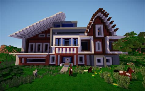 Minecraft Modern House Schematic Download Images