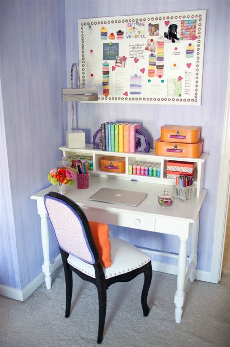 Add a throw pillow or a cushion to the chair for extra support, comfort, or height. Kiki's List | Room desk, Diy childrens desks, Childrens desk