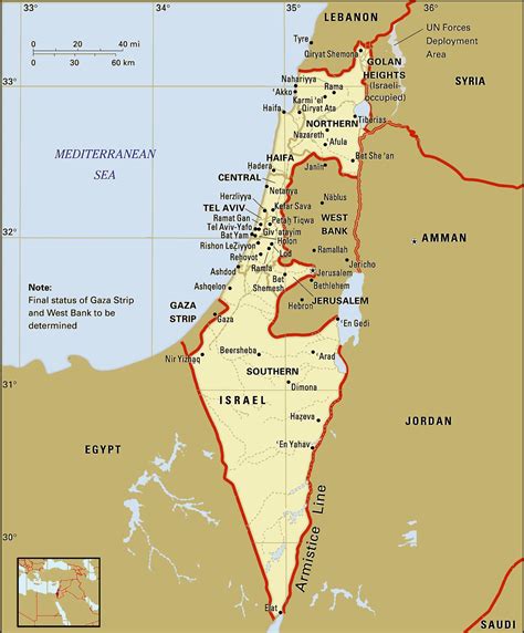 Map Of Israel Regions Political And State Map Of Israel