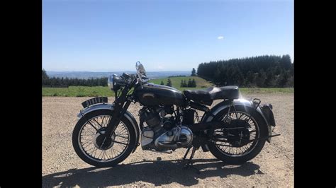 1951 Vincent Comet Motorcycle Sunday Morning Ride Youtube