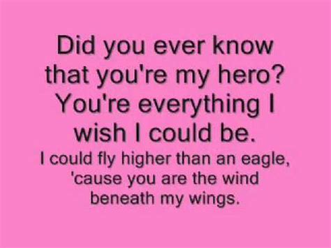 The song became a worldwide hit, no. Wind beneath my wings with lyrics - YouTube