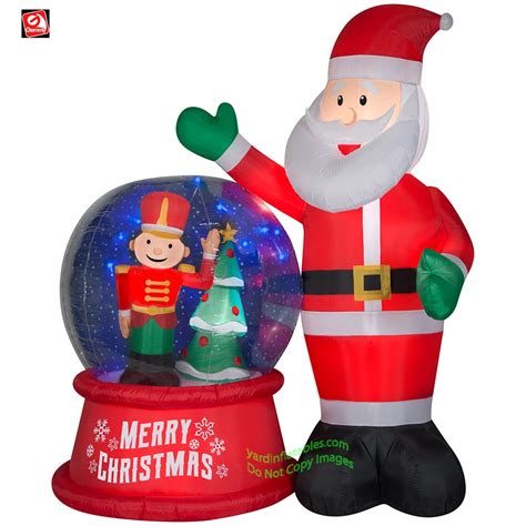 8 Gemmy Airblown Inflatable Christmas Animated Santa W Toy Soldier In