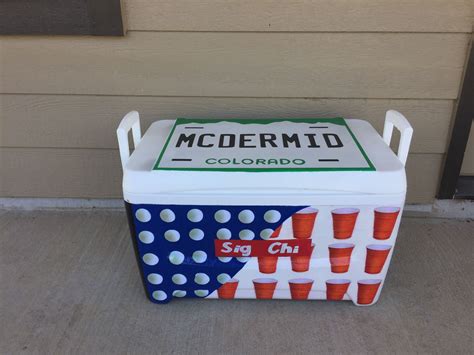 Sig Chi cooler | Formal cooler ideas, Frat coolers, Fraternity coolers