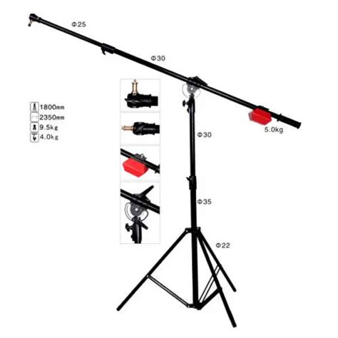 Free Dhl Heavy Duty Ls 10 Studio Boom Arm Top Light Stand And 5kg Counter