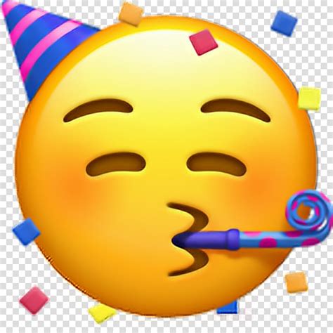 Party Emoji Face Clipart Icon Transparent Clip Art